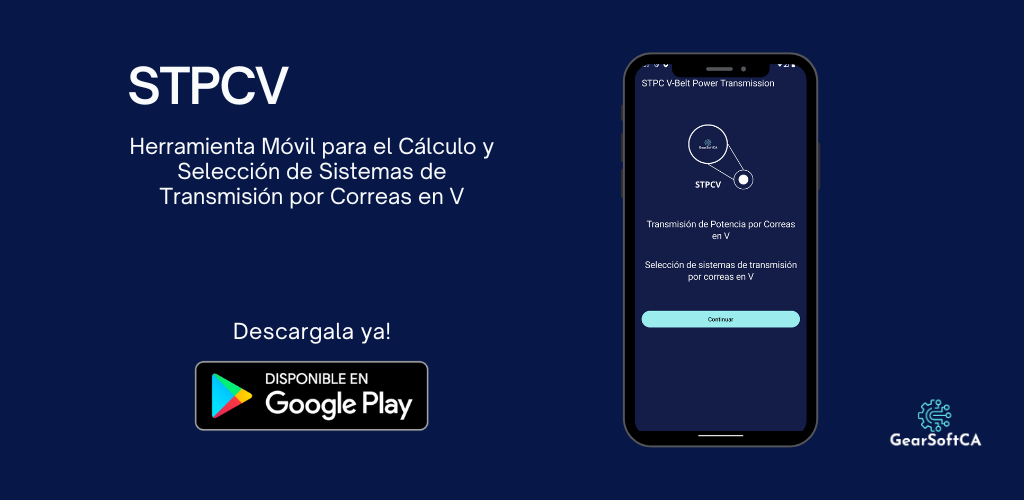 Captura de pantalla del proyecto STPCV: Correas y Poleas